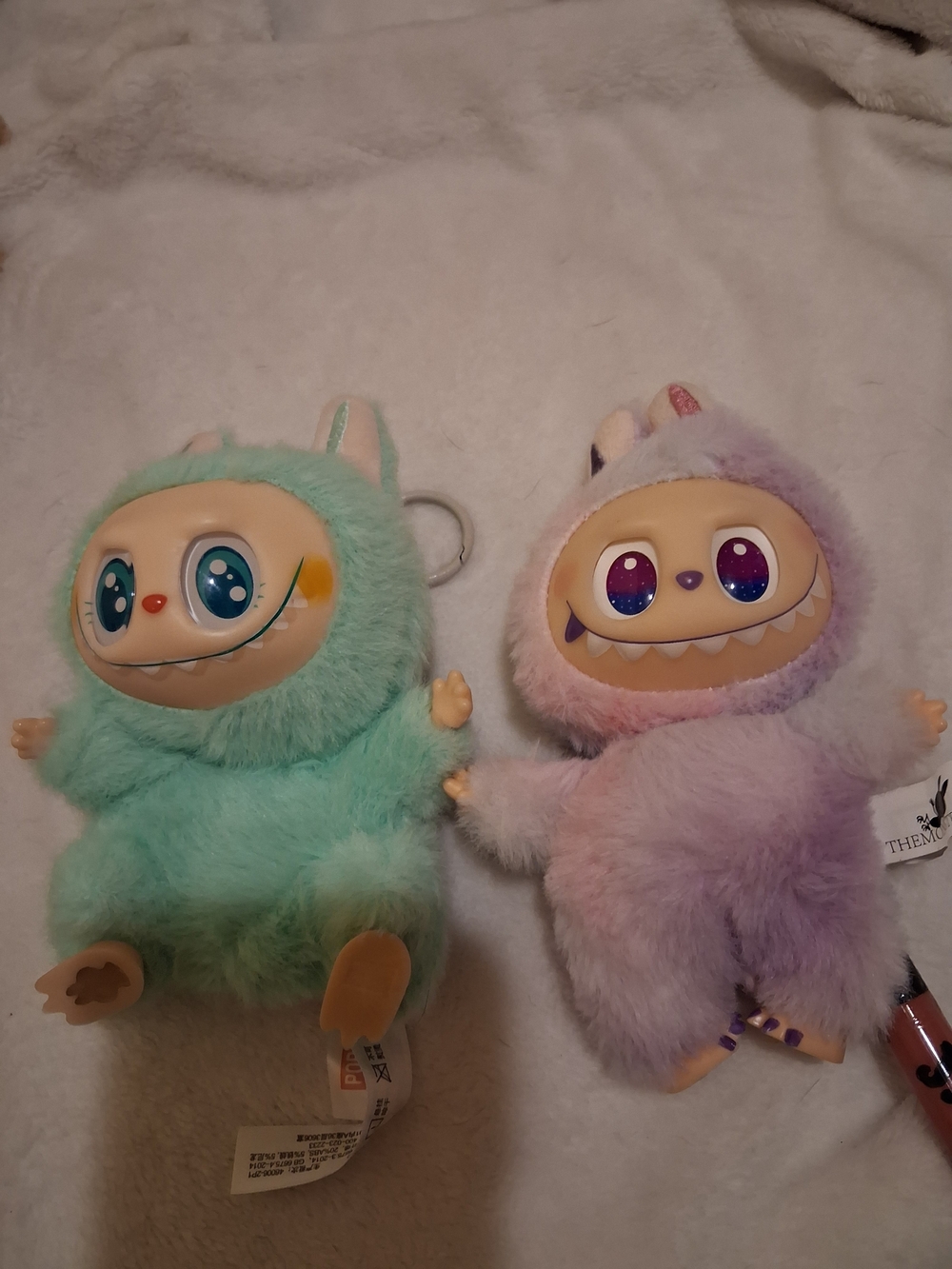 Plush Small Pet Keychain Toy - Mint Green & Lavender